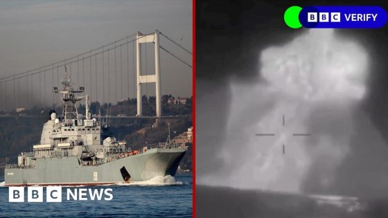 BBC Verify looks at moment Russian ship hit by Ukrainian drones – MASHAHER