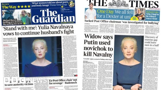 Newspaper headlines: Navalny wife blames Putin and US’s move to block Rafah offensive – MASHAHER