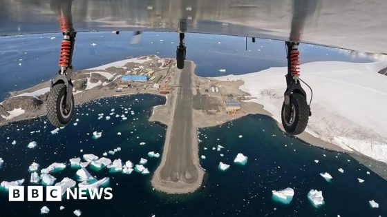 Moment giant Antarctica drone takes off – MASHAHER