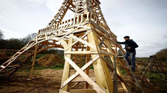 Other Sports: Two friends build Eiffel Tower from recycled wood ahead of Olympics – MASHAHER