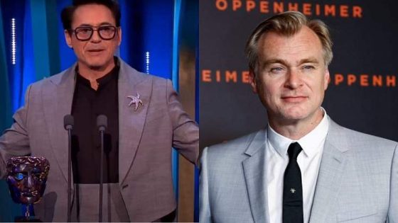 Robert Downey Jr acknowledges Christopher Nolan in his BAFTA speech- Cinema express – MASHAHER