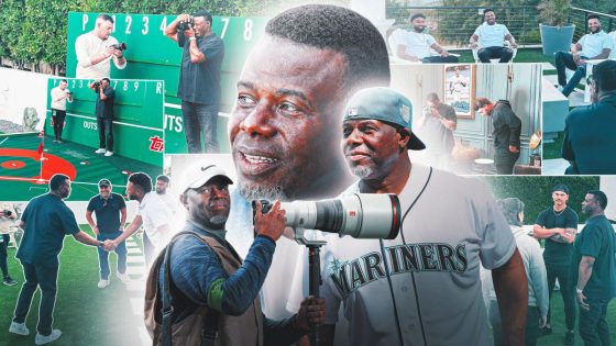 Ken Griffey Jr. surprises top MLB prospects at baseball card photoshoot – MASHAHER