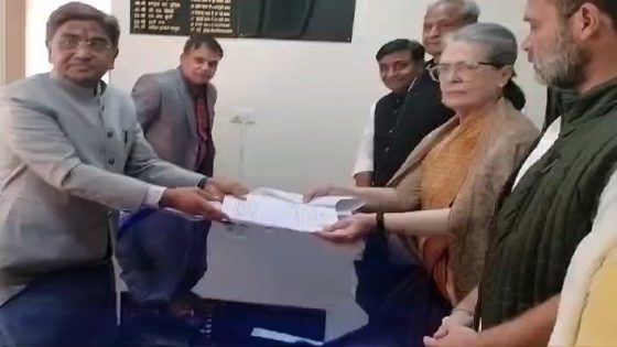 Sonia Gandhi Files Her Nomination For Rajya Sabha From Rajasthan – MASHAHER