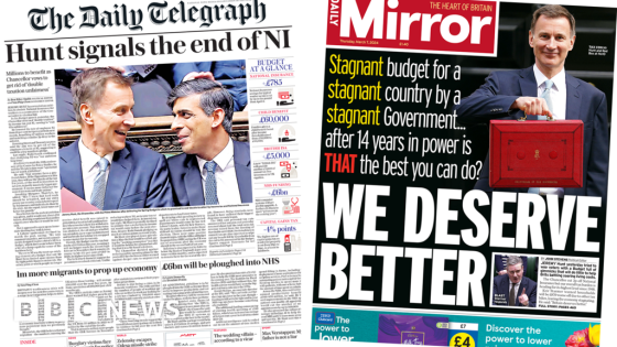 Newspaper headlines: Hunt cuts NI but is told ‘Britain deserves better’ – MASHAHER