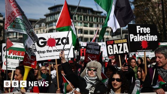 Thousands call for Gaza ceasefire in London march – MASHAHER