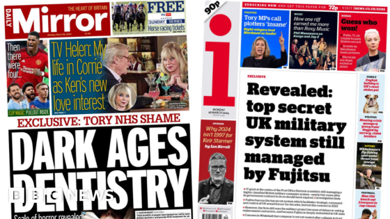 Newspaper headlines: ‘PM allies rage at Penny’ and ‘Dark ages dentistry’ – MASHAHER