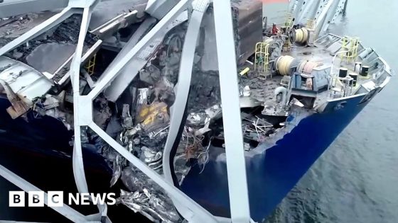 New drone video shows close-up view of Baltimore bridge collapse debris – MASHAHER