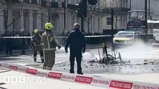 Rickshaw destroyed in fire near Buckingham Palace – MASHAHER