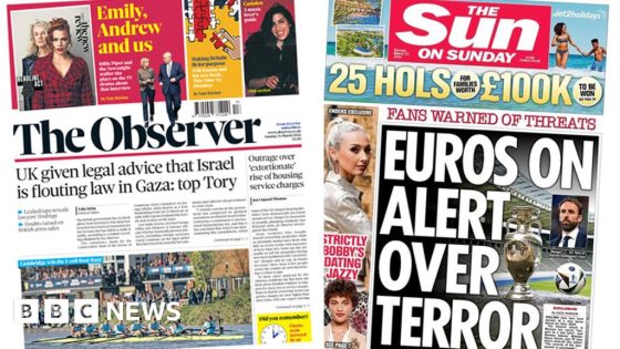 The Papers: 'E coli Boat Race' and 'Euros on terror alert' – MASHAHER