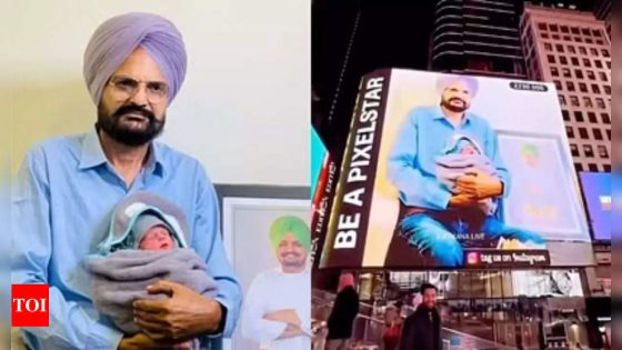 Sidhu Moose Wala’s baby brother, father feature on Times Square billboard | Chandigarh News – MASHAHER