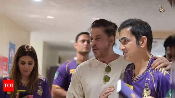 Watch: ‘Thank you Gauti for…’: Shah Rukh Khan visits KKR dressing room | Cricket News – MASHAHER