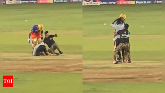 Watch: Fan breaches security to hug Virat Kohli and touch his feet | Cricket News – MASHAHER