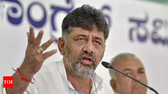 Karnataka deputy CM DK Shivakumar receives I-T notice, alleges political targeting by BJP | Bengaluru News – MASHAHER