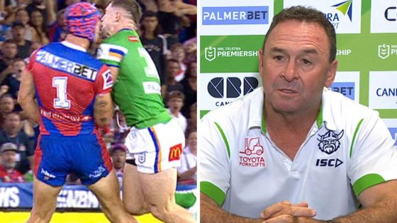 Ricky Stuart, Hudson Young sin bin, Young tackle on Kalyn Ponga, Newcastle Knights vs Canberra Raiders, news, videos, highlights, match centre – MASHAHER