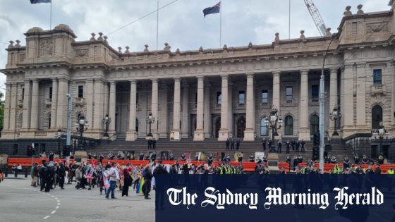 Police deploy capsicum spray at a protest outside parliament – MASHAHER