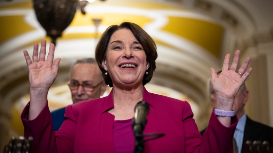 Sen. Klobuchar hit for 2 AM post taking credit for passage of $1.2 trillion spending budget: ‘You’re welcome’ – MASHAHER