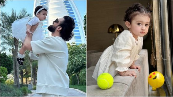 ‘Baba’ Atif Aslam reveals ‘princess’ Haleema’s face on first birthday – MASHAHER