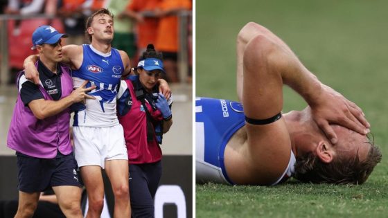 North Melbourne defender Josh Goater suffers freak injury in loss to GWS Giants – MASHAHER