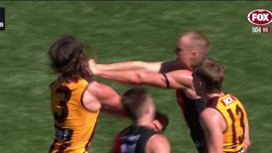 Mason Redman hit on Jai Newcombe, video, MRO, Essendon Bombers vs Hawthorn Hawks, suspension, reaction – MASHAHER