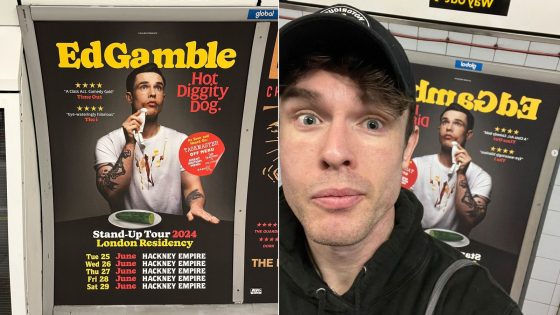 Ed Gamble: Comedian swaps hot dog for cucumber on tour posters after falling foul of TfL’s ad rules on junk food | Ents & Arts News – MASHAHER