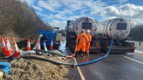 A14 flooding – dubbed ‘The Newmarket Puddle’ – receives sarcastic reviews from motorists on Tripadvisor | UK News – MASHAHER