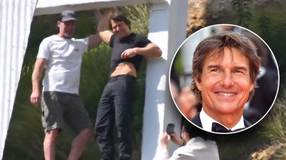 Tom Cruise flashes muscular abs while hanging out at Hollywood landmark – MASHAHER