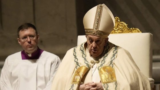 Easter Vigil: Pope Francis presides over service amid health concerns – MASHAHER