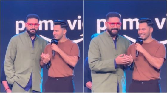 Video: Varun Dhawan playfully accuses Abhishek Bachchan of ‘stealing his directors’ – MASHAHER