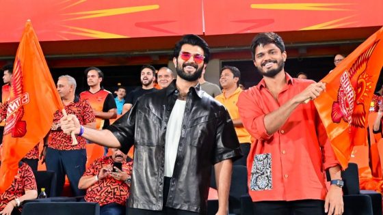 Pic: Deverakonda brothers Vijay and Anand watch SRH vs MI IPL match in Hyderabad – MASHAHER