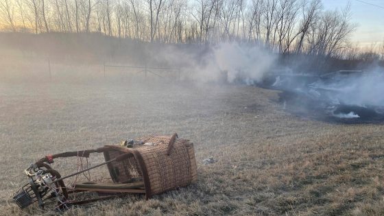 Hot air balloon crashed into power line and causes fire, but everyone is OK – MASHAHER