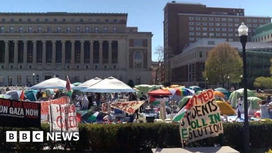 A view from inside Columbia’s campus as US students protest – MASHAHER