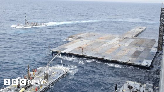 Images show US building floating pier for Gaza aid – MASHAHER