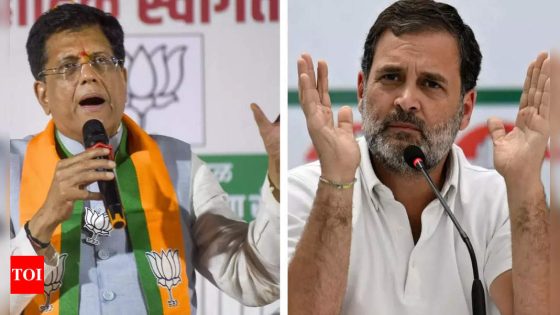 ‘He should fight on 4-5 seats’: Piyush Goyal’s jab at Rahul Gandhi | India News – MASHAHER