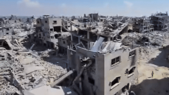 Flattened Khan Yunis Buildings Seen in Wake of Israeli Withdrawal – MASHAHER