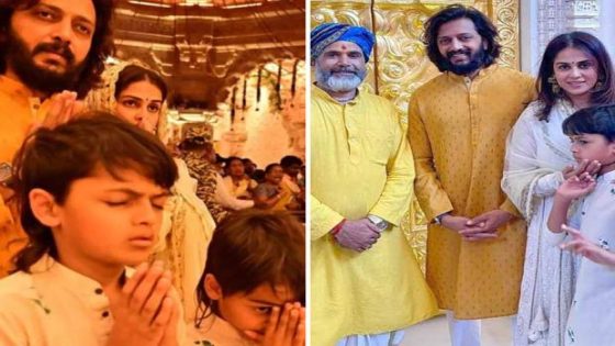 Riteish Deshmukh and Genelia Deshmukh visit Ram Mandir in Ayodhya with sons, see pics : Bollywood News – MASHAHER