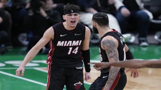 NBA playoffs: Heat set franchise playoff record for 3-pointers during series-evening win over Celtics – MASHAHER