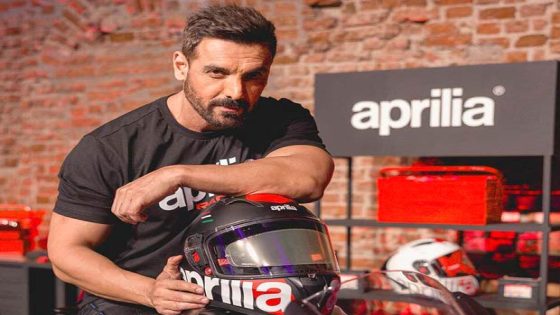 John Abraham onboards Aprilia India as brand ambassador; poses with Rs. 4.10 lakh worth superbike : Bollywood News – MASHAHER