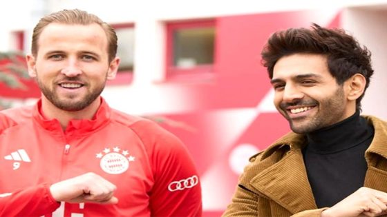 Kartik Aaryan teaches Chandu Champion dialogue to footballer Harry Kane, watch : Bollywood News – MASHAHER