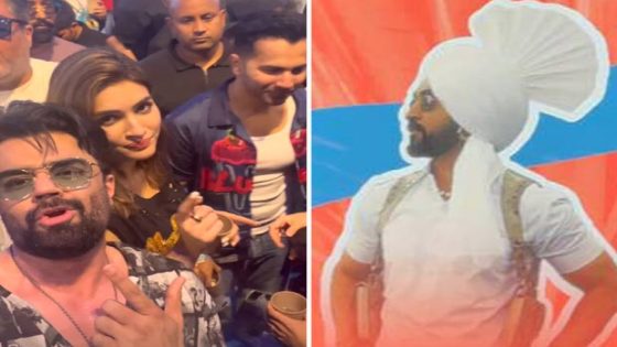 Maniesh Paul grooves with Varun Dhawan and Kriti Sanon at Diljit Dosanjh concert; watch : Bollywood News – MASHAHER