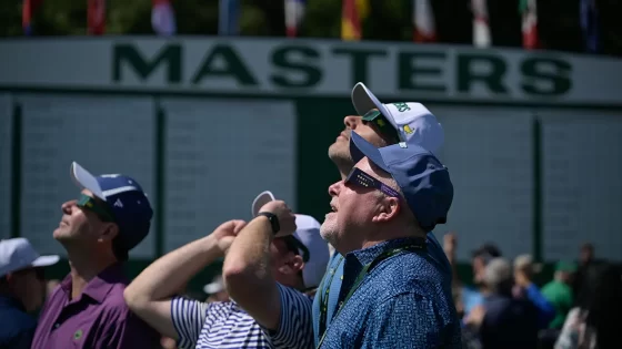 Solar eclipse takes over the Masters as golfers and fans alike soak it in – MASHAHER