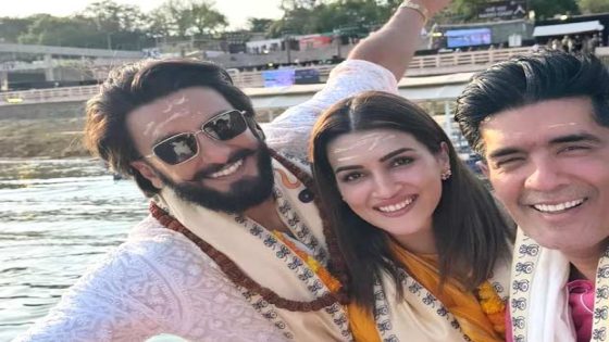 Ranveer Singh, Kriti Sanon, Manish Malhotra offer prayers at Kashi Vishwanath Temple in Varanasi, see pics and videos : Bollywood News – MASHAHER