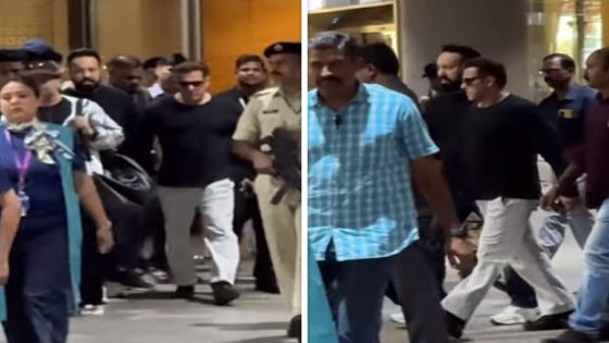 Salman Khan returns to Mumbai after Dubai event surrounded by heavy security personnel after firing incident, watch video : Bollywood News – MASHAHER