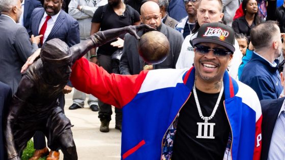 Allen Iverson unveils his statue in front of 76ers practice facility – MASHAHER