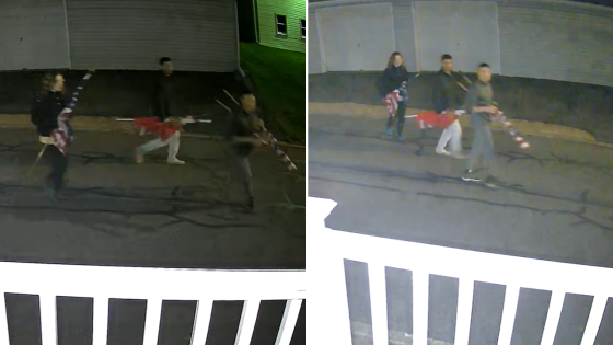 Pennsylvania police searching for thieves caught on camera swiping American flags – MASHAHER