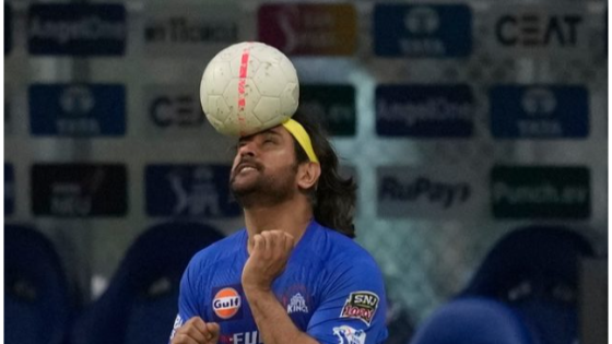 MS Dhoni shows off football skills ahead of MI clash – MASHAHER