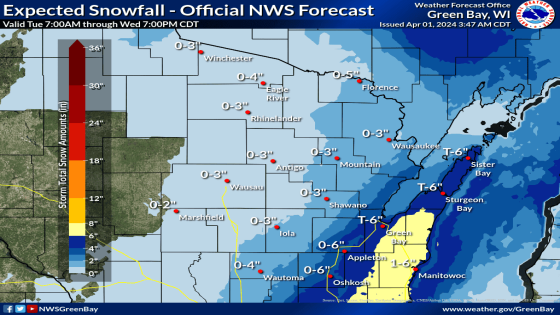 Up to 6-8 inches forecast across Manitowoc, Sheboygan, Fond du Lac and Winnebago counties – MASHAHER