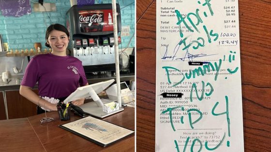 Rude restaurant customer leaves waitress fake $100 tip in cruel April Fool’s joke – MASHAHER