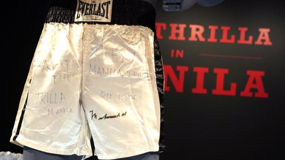 ‘Thrilla in Manila’: Muhammad Ali’s iconic white trunks from epic bout expected to fetch $6m at auction – MASHAHER