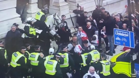 Six arrests after violence at St George’s Day event in central London | UK News – MASHAHER