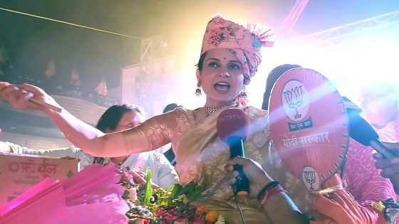 Kangana Ranaut During Mega Rally In Jodhpur – MASHAHER